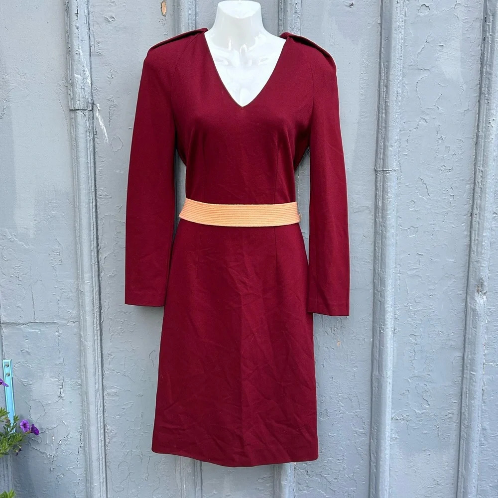 Stella McCartney V Neck Shift Dress, size 38 (US 6)